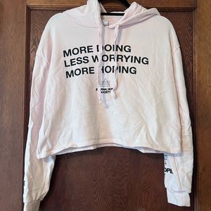 Pink cropped sweatshirt